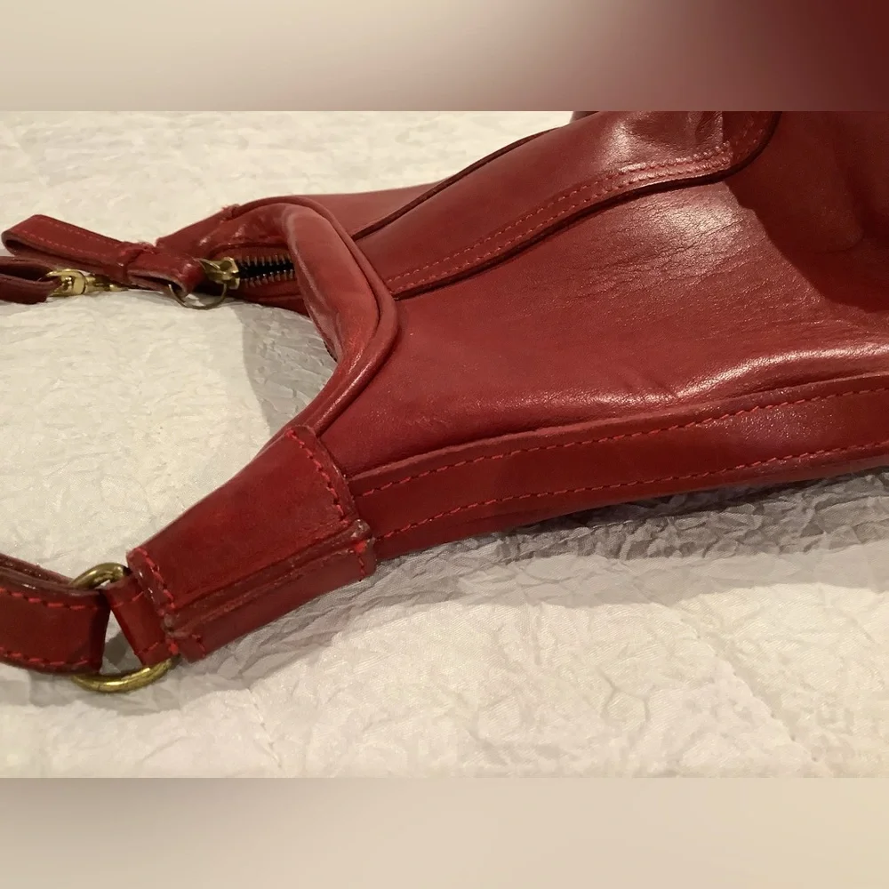 Coach Vintage Red Leather Amanda Bag